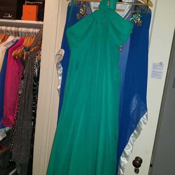 BCBG Max Azaria - One shoulder Rose Gown - Picture 4 of 8